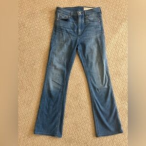 rag & bone Nina High-Rise Ankle Flare Blue Jeans
